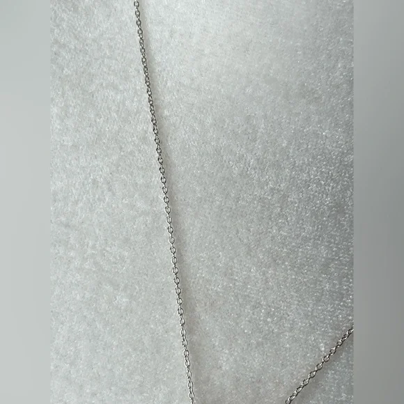 Vintage Sterling Silver Blue Topaz Emerald Cut Glass Pendant On Chain Necklace - Picture 4 of 8